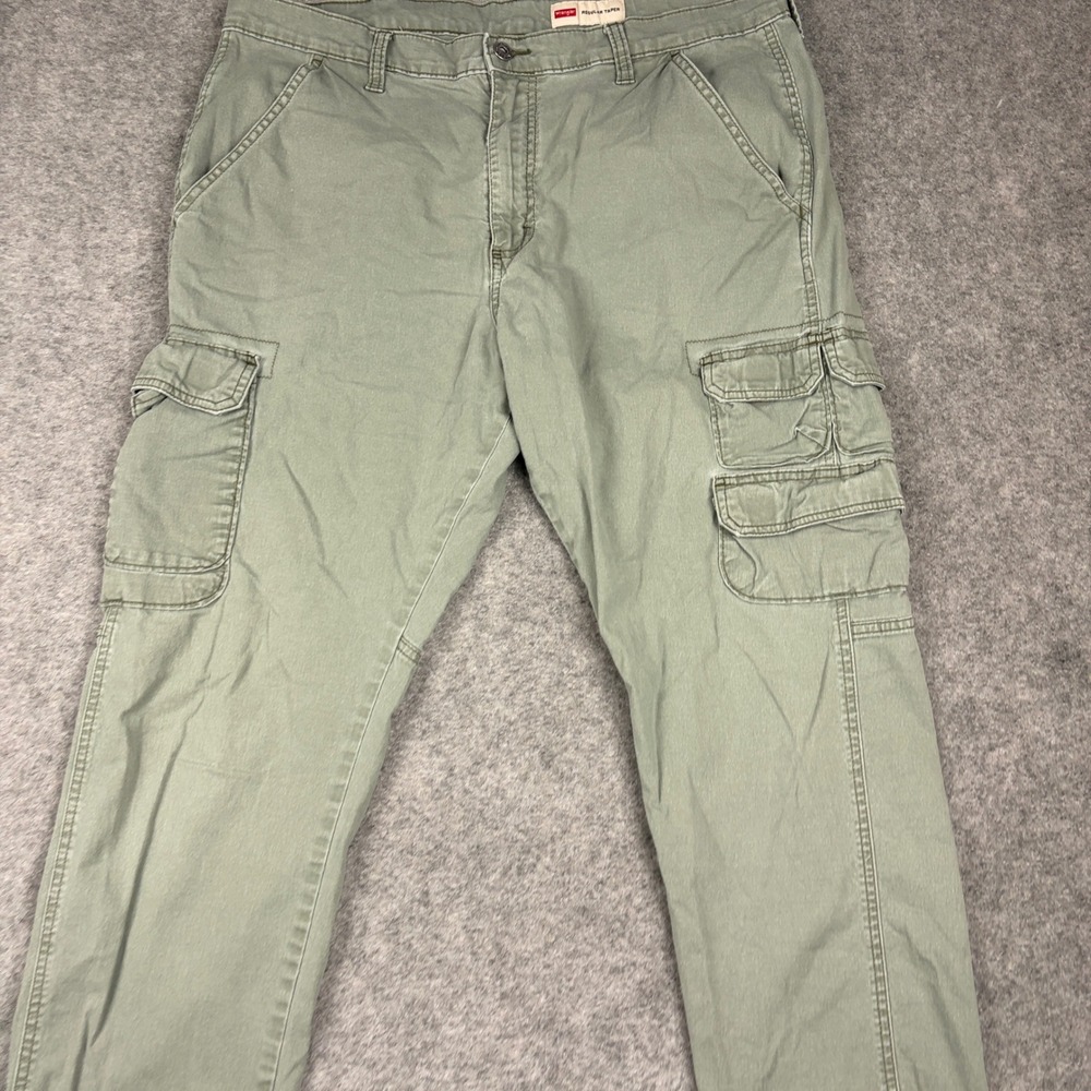 Wrangler Cargo Pants Mens 36x30 Regular Taper Olive Green 70SYWDO - Picture 5 of 14